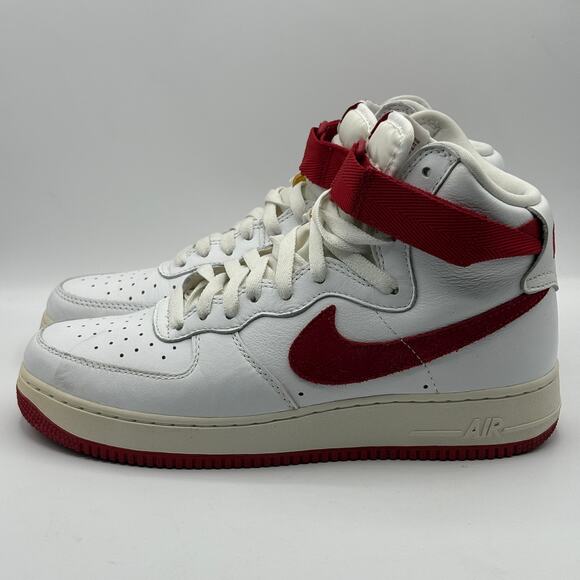 Nike Air Force 1 High NAI-KE White Univ Red 2015 Size 9 - Picture 10 of 16